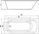 Миниатюра изображения товара Ванна акриловая Alba Spa Sansara 170x75 (с ножками)