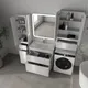Миниатюра изображения товара Тумба под умывальник Symbolite Атлантика 80 Люкс Plus (белый глянец)
