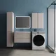 Миниатюра изображения товара Тумба под умывальник Symbolite Бергамо мини 80 Люкс Plus 2 ящика (подвесная, карамель)