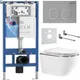 Миниатюра изображения товара Инсталляция с подвесным унитазом Roxen StounFix Dual Fresh 966636 (с креплениями, шумоизоляционной плитой, аромадозатором и кнопкой смыва)