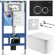 Миниатюра изображения товара Инсталляция с подвесным унитазом Roxen StounFix Dual Fresh 967242 (с креплениями, шумоизоляционной плитой, аромадозатором и кнопкой смыва)