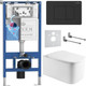 Миниатюра изображения товара Инсталляция с подвесным унитазом Roxen StounFix Dual Fresh 967260 (с креплениями, шумоизоляционной плитой, аромадозатором и кнопкой смыва)