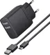 Миниатюра изображения товара Зарядное устройство сетевое BoraSCO 2xUSB-A microUSB 15Вт 3A / 52579 (черный)