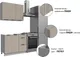 Миниатюра изображения товара Кухонный гарнитур Кортекс-мебель Корнелия Марика 1.0 без столешницы (капучино софт)