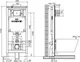 Миниатюра изображения товара Инсталляция для унитаза Oli 80 Narrow / 888782 (черный, с кнопкой смыва)