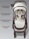 Миниатюра изображения товара Детская универсальная коляска Amarobaby 2в1 Motus Premium Ecco Exclusive / AB26-10MOTUSF/33 (молочный)