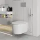 Миниатюра изображения товара Унитаз подвесной с инсталляцией Grossman GR-4499SQ + Lauter 21901002 + Lauter 219701J (хром)