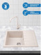 Миниатюра изображения товара Мойка кухонная AV Engineering Best AV650500BSN (песочный)