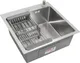 Миниатюра изображения товара Мойка кухонная Arfeka ECO AR 55x50+CL AR+DS AR (Satin Decor Millet, с дозатором и коландером)