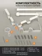 Миниатюра изображения товара Карниз для штор Delfa Раздвижной Двухрядный СК-32Т/160-310/2Р (белый, 1.6-3.1м)