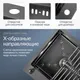 Миниатюра изображения товара Мойка кухонная со смесителем Saniteco 4848 Nano + Arc (с сифоном, дозатором и коландером)