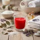 Миниатюра изображения товара Свеча Stella Aroma Mini Glassy Light Red №8 (день в СПА)