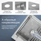 Миниатюра изображения товара Мойка кухонная со смесителем Saniteco 4848 + Loop 21CK7617C (с сифоном, дозатором и коландером)