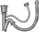 Миниатюра изображения товара Мойка кухонная со смесителем Saniteco 6050 + Loop 21CK7617C (с сифоном, дозатором и коландером)