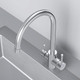 Миниатюра изображения товара Мойка кухонная со смесителем Saniteco 4848 + X-Joy S F85B07700 (с сифоном, дозатором и коландером)