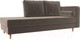 Миниатюра изображения товара Тахта Лига Диванов Прайм правый / 100876 (велюр коричневый)