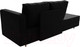 Миниатюра изображения товара Тахта Лига Диванов Прайм правый / 100884 (микровельвет черный)