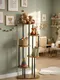 Миниатюра изображения товара Стойка для цветов Мебелик Рилле 450 (серый бетон/черный)