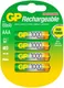 Миниатюра изображения товара Комплект аккумуляторов GP Batteries GP100AAAHC3-2CRCB4 (4шт)