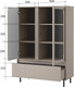 Миниатюра изображения товара Шкаф с витриной Anrex Mona 1V1D1S (глиняный серый)