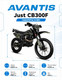 Миниатюра изображения товара Мотоцикл Avantis Just CB300F с ПТС (графика с зеленым Б)