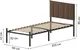 Миниатюра изображения товара Односпальная кровать Домаклево Металика Б90x200+Г4 (черный/03 коричневый велюр)