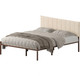 Миниатюра изображения товара Двуспальная кровать Домаклево Металика Б160x190+Г4 (коричневый/молочный велюр)