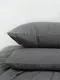 Миниатюра изображения товара Комплект постельного белья Mio Tesoro 1.5сп 70х70 / 17-3913 (графит, простыня на резинке 120см)