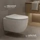 Миниатюра изображения товара Унитаз подвесной с инсталляцией Saniteco Rimless R-209W + 501 + K01-W (с кнопкой, белый)