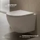 Миниатюра изображения товара Унитаз подвесной с инсталляцией Saniteco Torando T-203W + 501 + K02-W (с кнопкой, белый)