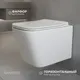Миниатюра изображения товара Унитаз подвесной с инсталляцией Saniteco Tornado KW-9004WT + 501 + K01-W (с кнопкой ,белый)
