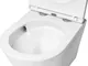 Миниатюра изображения товара Унитаз подвесной с инсталляцией Saniteco KW-9005W + 501 + K01-PRG (с кнопкой, матовое золото)