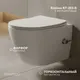 Миниатюра изображения товара Унитаз подвесной с инсталляцией Saniteco Rimless RT-203-B + 501 + K01-PRG (с функцией биде/кнопка матовое золото)