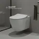 Миниатюра изображения товара Унитаз подвесной с инсталляцией Saniteco KW-99046 + 501 + K01-SB (с кнопкой, черный)
