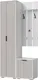 Миниатюра изображения товара Секция в прихожую Кортекс-мебель Лара Дюна СП 8 ( белый матовый/персидский жемчуг)