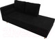 Миниатюра изображения товара Тахта Лига Диванов Прайм левый / 100884 (микровельвет черный)