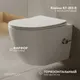 Миниатюра изображения товара Унитаз подвесной с инсталляцией Saniteco Rimless RT-203-B + 501 + K02-PG (с функцией биде, с кнопкой, матовое золото)
