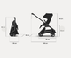 Миниатюра изображения товара Детская прогулочная коляска Bugaboo Dragonfly complete (Graphite/Grey Melange Plus)