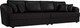 Миниатюра изображения товара Диван Лига Диванов Милтон / 100671 (экокожа черный)