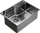 Миниатюра изображения товара Мойка кухонная Mixline Pro 559336 (черный графит, с сифоном)