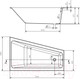 Миниатюра изображения товара Ванна акриловая Cersanit Crea 160x100 / P-WA-CREA160-LNL (без ножек)