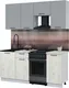 Миниатюра изображения товара Кухонный гарнитур Interline Мила Optima 50-1.8 (дуб белый/серебро/опал светлый)
