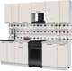 Миниатюра изображения товара Кухонный гарнитур Interline Мила Optima 50-2.4 (персидский жемчуг/персидский жемчуг/серый каспий)