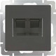 Миниатюра изображения товара Розетка Werkel WL07-RJ11+RJ45 / a029856 (серо-коричневый)