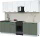 Миниатюра изображения товара Кухонный гарнитур Interline Мила Optima 50-2.6 ( грин/белый платинум/опал светлый)