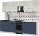Миниатюра изображения товара Кухонный гарнитур Interline Мила Optima 50-2.6 (деним/бетон лайт/опал светлый)