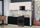 Миниатюра изображения товара Кухонный гарнитур Interline Мила Optima 60-2.2 (черный/персидский жемчуг/травертин серый)