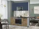 Миниатюра изображения товара Кухонный гарнитур Interline Мила Optima 60Д-1.6 (дуб веллингтон/деним/кастилло темный)