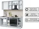 Миниатюра изображения товара Кухонный гарнитур Interline Мила Optima 60Д-1.8 (бетон портленд/грин/травертин серый)