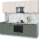 Миниатюра изображения товара Кухонный гарнитур Interline Мила Optima 60Д-2.4 (грин/персидский жемчуг/серый каспий)